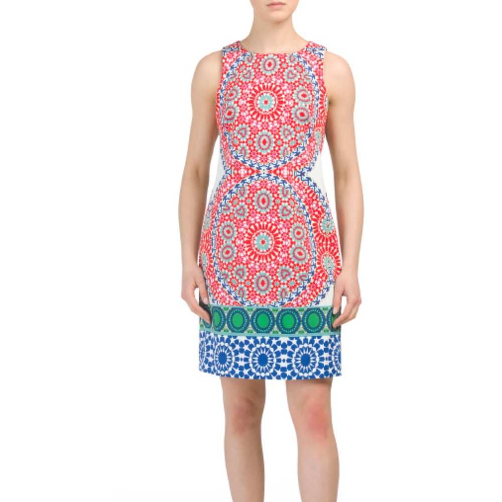 NWT London Times Medallion Shift Dress
